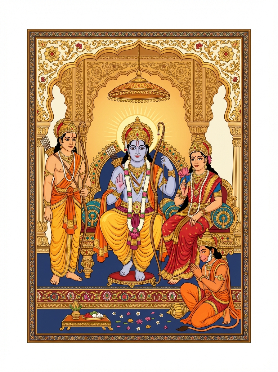 Ram Darbar — Classic Pattachitra